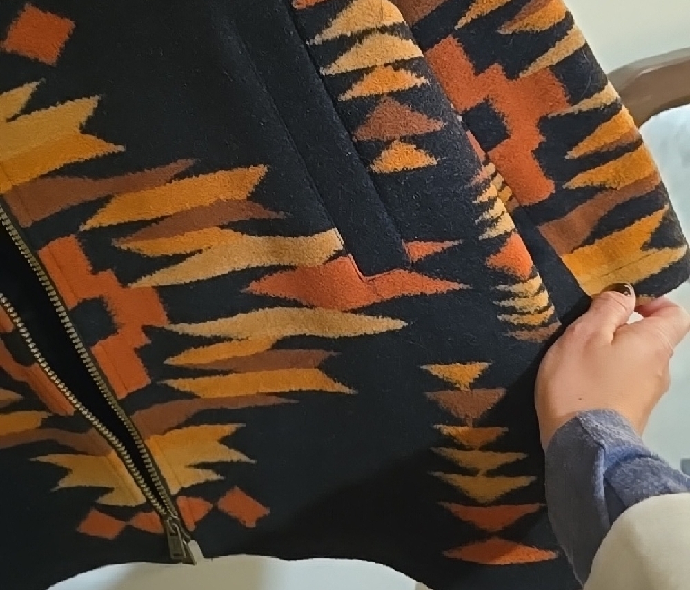 Black and Orange Patterned Jacket NWT - image 3